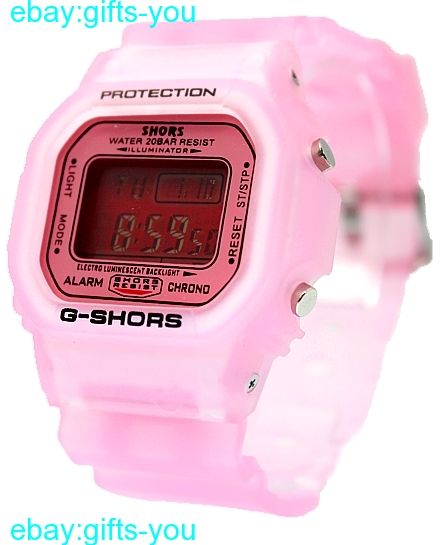   BackLight Water Resist Black Band Ladies Women Digital Watch DW391I