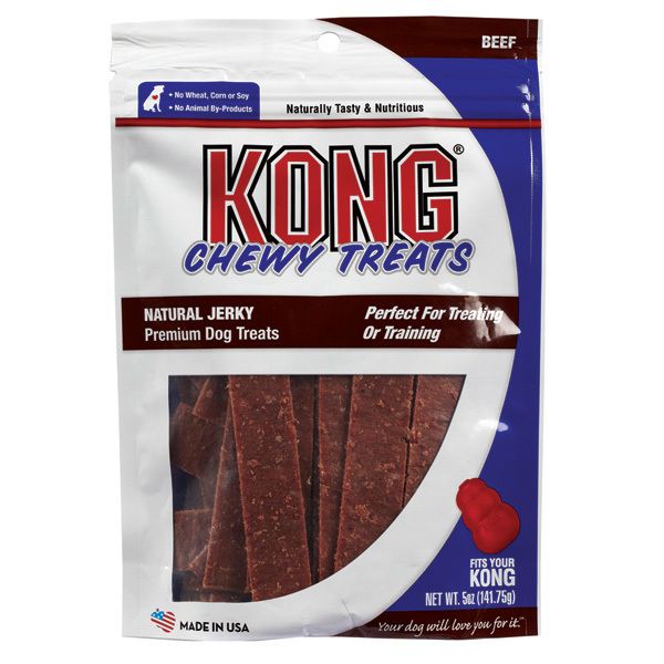 KONG Premium Treats Natural Jerky Beef or Chicken  