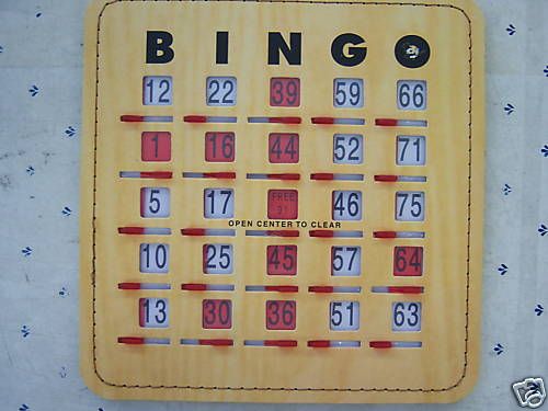 BULK CASE OF 50 SHUTTER BINGO CARDS 6 PLY QUICK CLEAR.  