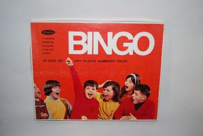 Vintage 1970s Bingo Game by Whitman Complete Playing Cards Pieces 