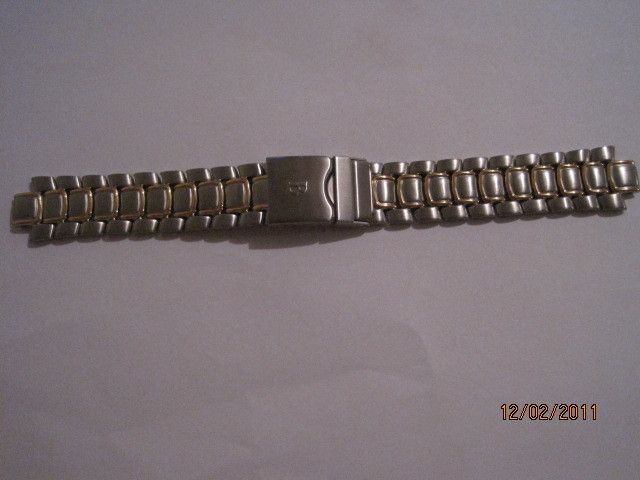 Bulova Two Tone Stainless 20mm Deployment Buckle Watch Band 7.25 