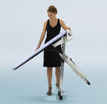 Folding ironing board is easy.