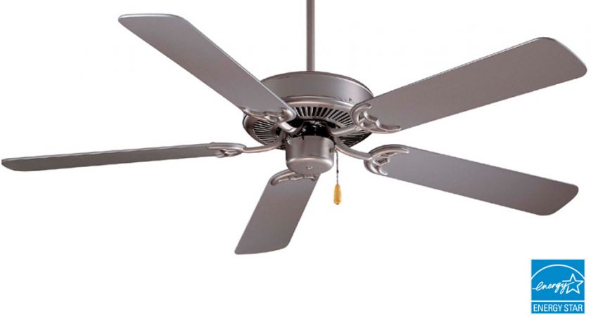   52 Brushed Steel Contemporary Modern Ceiling Fan Minka Aire F547 BS