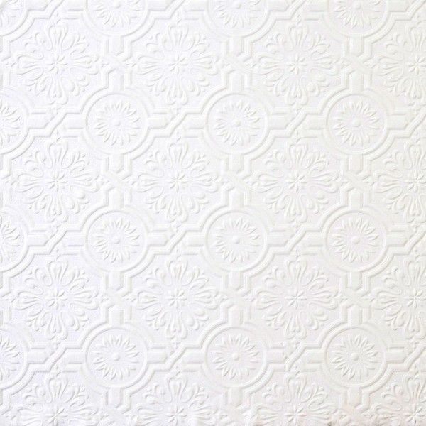 Ornate Ceiling Tile Paintable Wallpaper Double Rolls 32817  