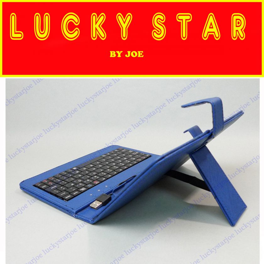 Case + USB Keyboard For 7 Coby Kyros MID7015 / MID7024 C03BL  