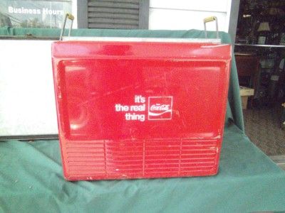   PROGRESS COKE COCA COLA ADVERTISING METAL CHEST COOLER LOUISVILLE KY