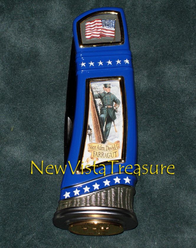 Franklin Mint Civil War David Farragut Collector Knife  