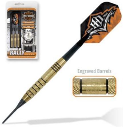 HARLEY DAVIDSON® RALLY BRASS 18 GRAM SOFT TIP DARTS 61241 NEW  