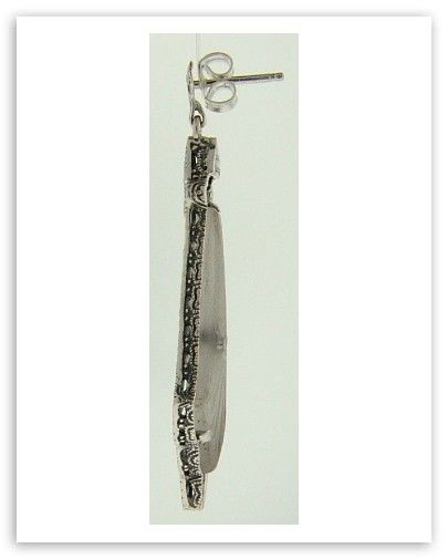 Sunray Crystal Filigree Drop Earrings   Sterling Silver  