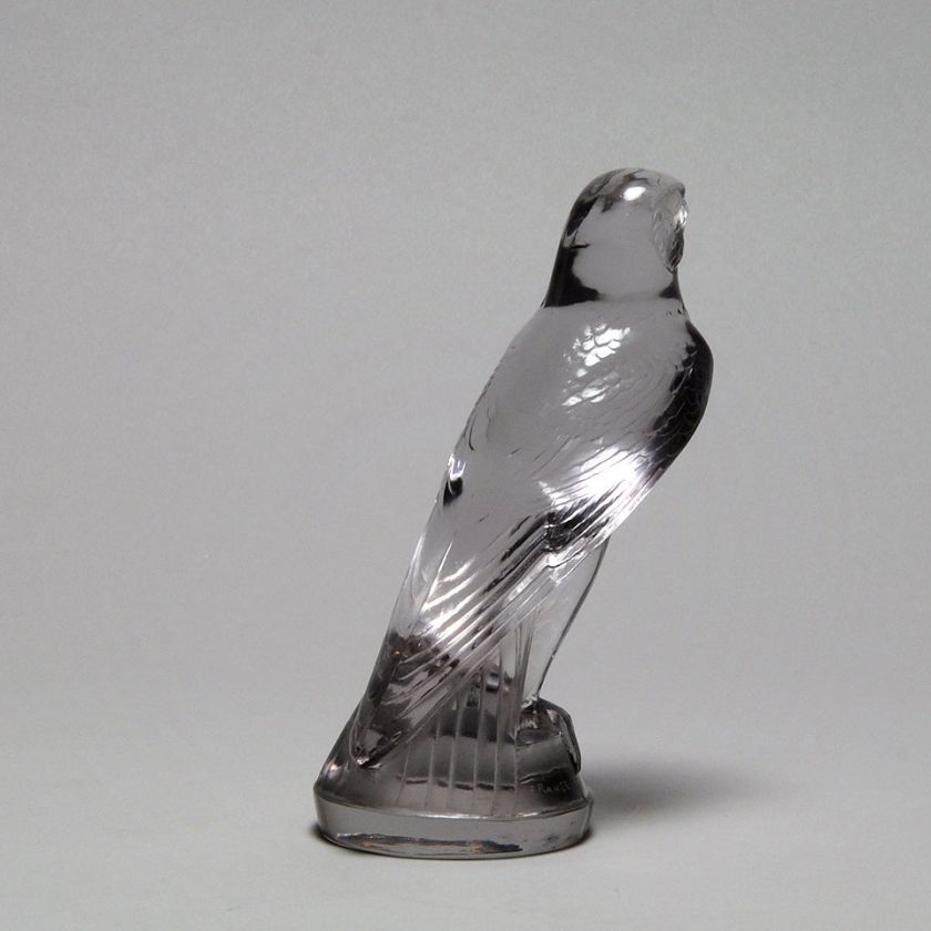 Authentic Glass Faucon Car Mascot by Rene Lalique  