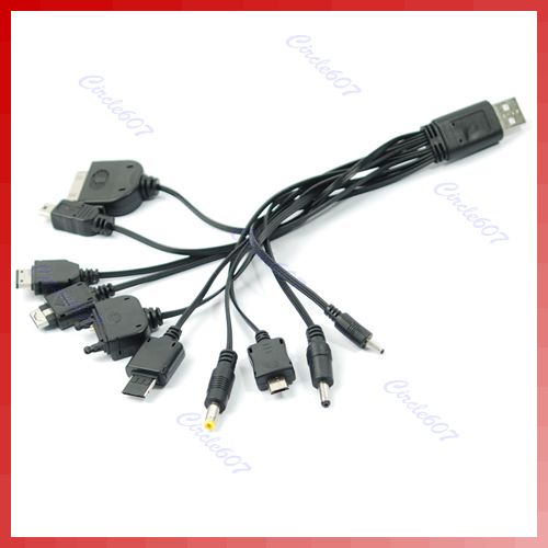 10 in 1 Portable USB Charger Cable for Cell Phone iPod  