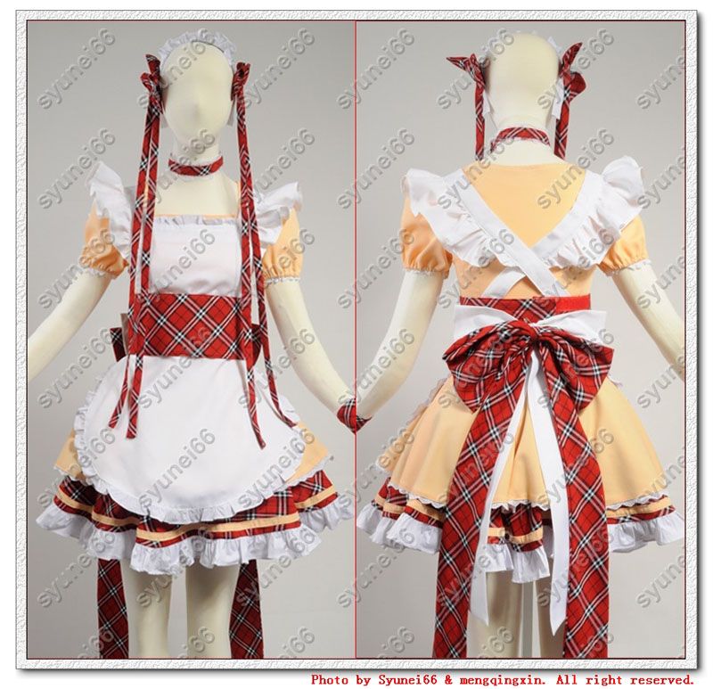   Kagamine Rin Maid Cosplay costume custom made Halloween  