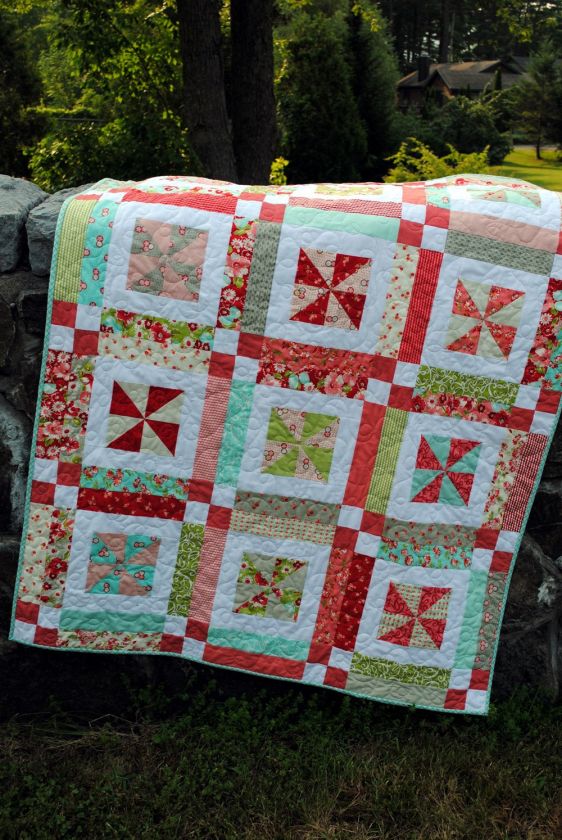 Lemonade Lollipop Baby or Lap QUILT PATTERN. Easyone Layer cake