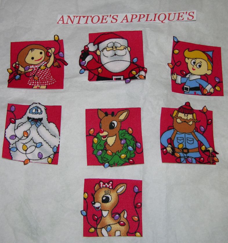 CHRISTMAS RUDOLPH #28a FABRIC IRON ON APPLIQUE  