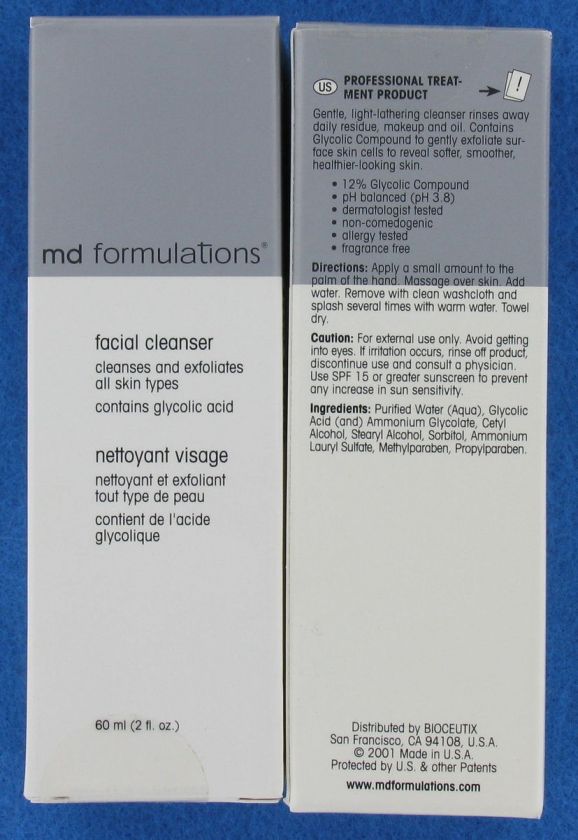 Md Formulations Facial Cleanser with Glycolic Compound Brand NEW in 