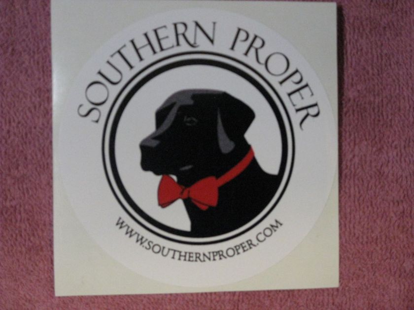   SOUTHERN PROPER DOG WITH TIE STICKER DECAL VINYARD TIDE MARSH NEW