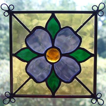 NEW Set of 4 Stained Glass Quilt Pattern Suncatcher 407  