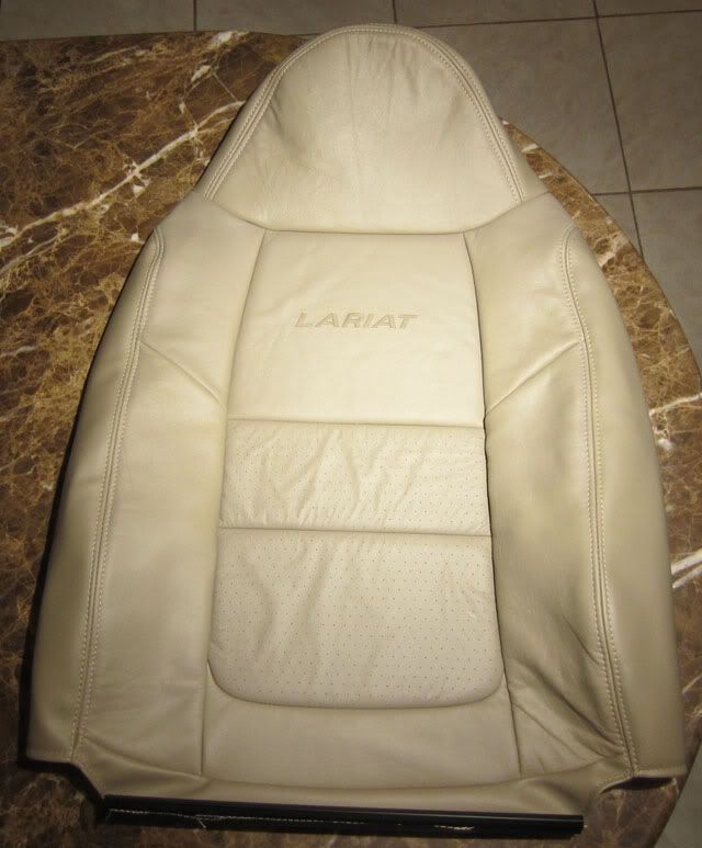   Ford F250 F350 Lariat PERFORATED Leather Driver Side Bottom Seat Cover