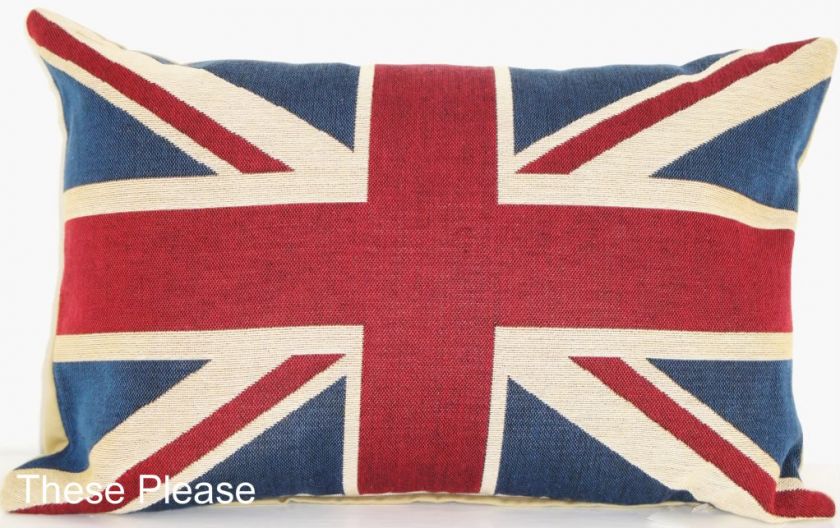 Union Jack Woven Tapestry Flag Cushion 18x13  