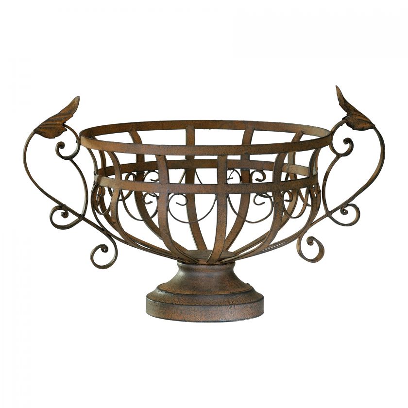 Tuscan Old World Rustic Iron Fruit Basket  