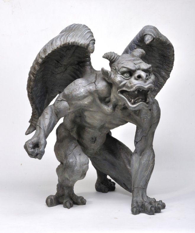 LARGE INDOOR OUTDOOR GARDEN GUARDIAN GARGOYLE STATUE  