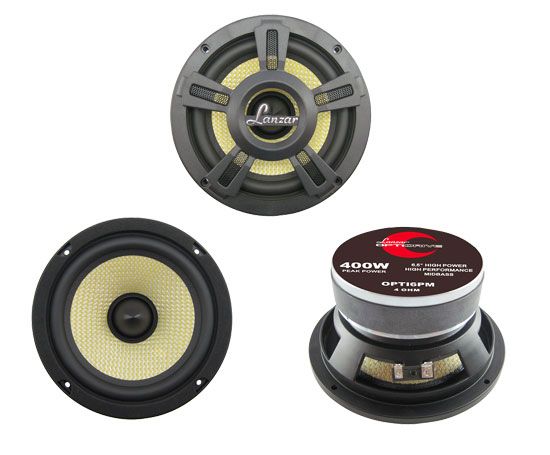 NEW LANZAR PRO OPTI 6.5 400W Car Mid Range Speaker  