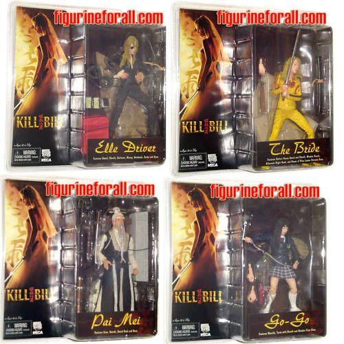 NECA KILL BILL SET 4 FIGURES Best of Bride Pai Mei GOGO  