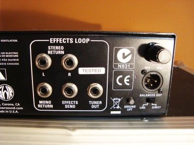 SWR SM 500 Bass Guitar Amplifier Amp Head  