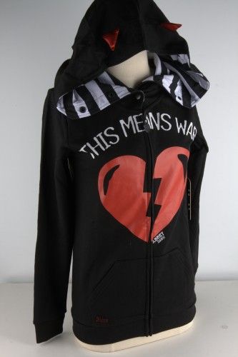 Abbey Dawn Black This Means War BFH Hoodie 2366  