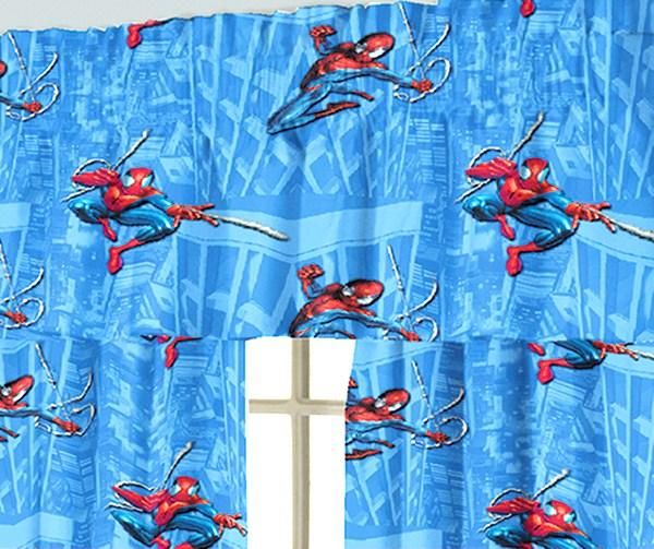 MARVEL AMAZING SPIDERMAN CURTAIN PANEL & VALANCE NEW  