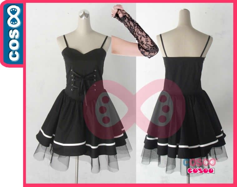 DEATH NOTE◆Misa Amane Black Dress◆Anime Cosplay Costume  