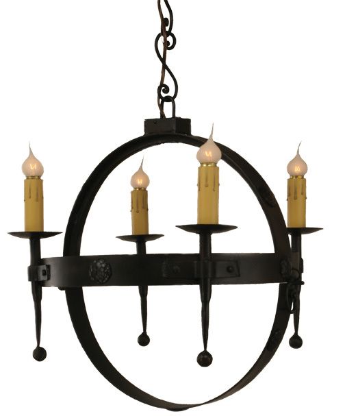 Santangelo CH Solare 4 Light Chandelier Iron dark bronz  