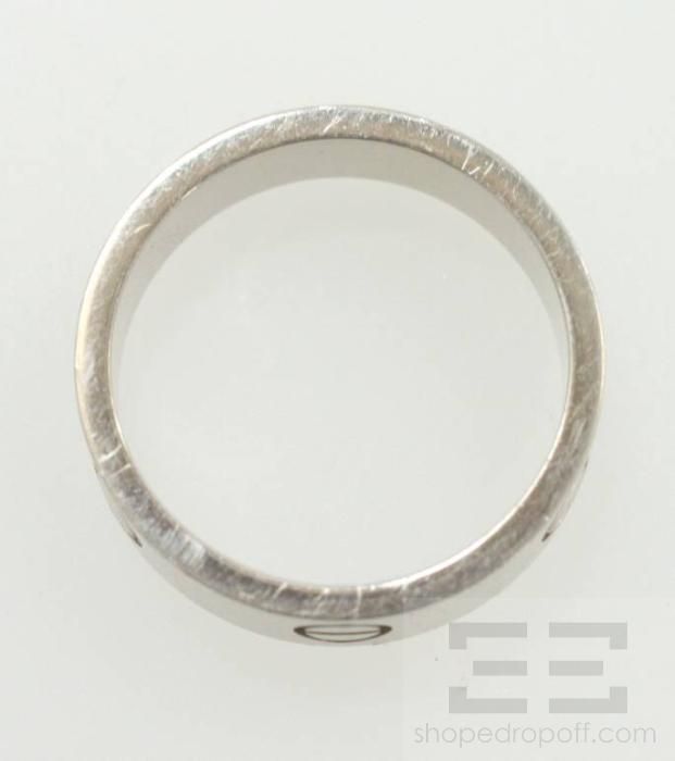 Cartier 18K White Gold Love Ring Size 59 Euro/ US 8 3/4  