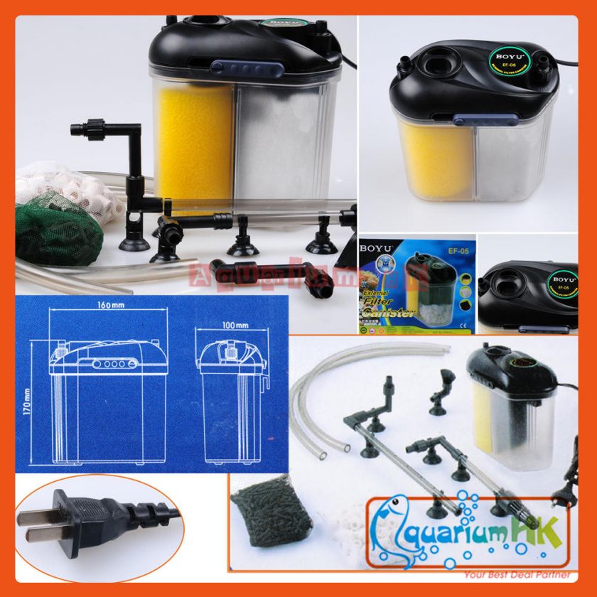 BOYU Aquarium Eexternal Canister Filter 150L/H EF05  