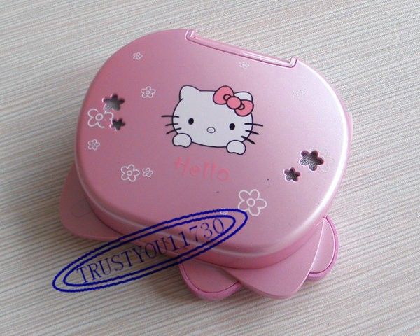 PINK CUTE HELLO KITTY FLIP CELL PHONE MOBILE 2 SIM CAMERA  GSM 