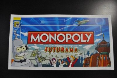 FUTURAMA MONOPOLY PROMO POSTER FOX COMIC CON SDCC 2011  