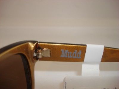 BRAND NEW, NO CASE, MUDD SUNGLASSES, BROWN FRAME OUTSIDE, BRONZE 