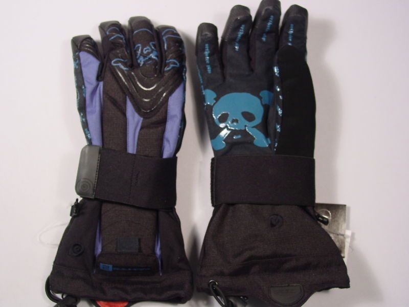 New Reusch Ortho Tec Skull Snowboard Gloves Medium 8.5  