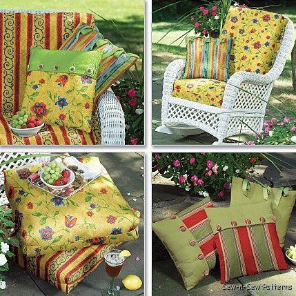 Wicker Outdoor Patio Furniture Cushions SEWING PATTERN  