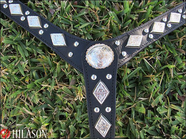 Tack New Hand Made Parade Show Breast Collar Breastplate Silver 