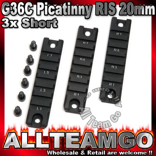 G36C Picatinny RIS 20mm Rail 3x Short #M010  