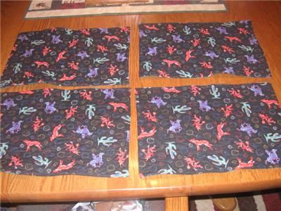 Handmade Set 4 Placemats Cherokee Southwest Navajo  