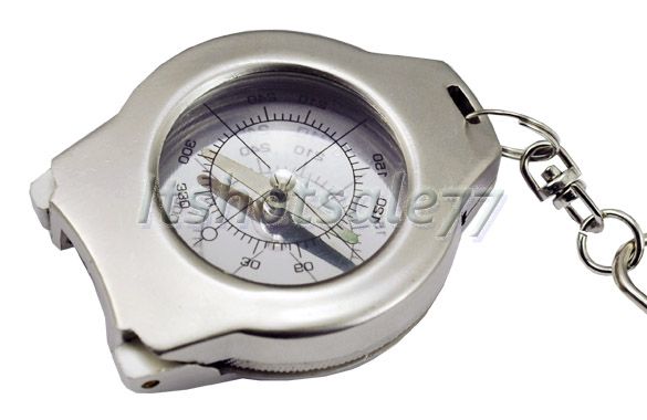 Outdoor Camping Keychain Survival Compass With Mirror  