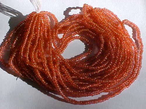 VTG 1 HANK ANTIQUE ROSE PINK SEED BEAD CHARLOTTE CUT A+  