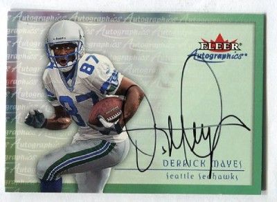 SEATTLE SEAHAWKS Derrick Mayes 2000 Fleer AUTOGRAPH  