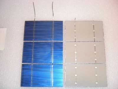 DIY SOLAR CELLS 25pc 3x6 WHOLE   B GRADE TRIPLE TABBED  