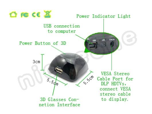 3D Active shutter PC glasses for Nvidia Geforce series  