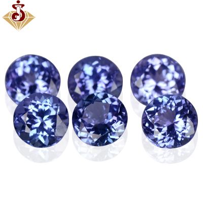 04 cts NATURAL VVS Clarity BLUE TANZANITE GEMSTONE ROUND CUT 6 pcs 