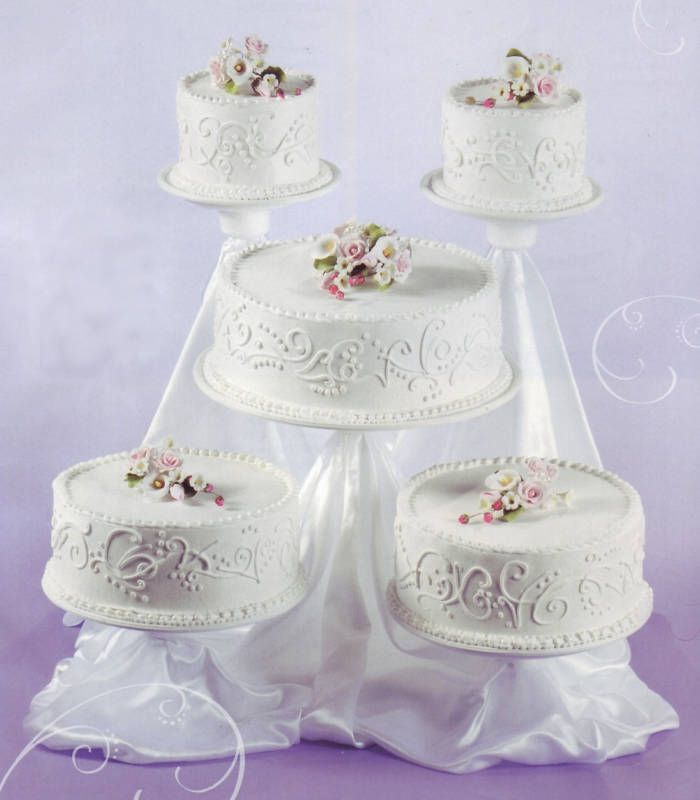 TIER CUPCAKE STAND TREE DESSERT WEDDING CAKE W/SATIN  