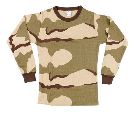 Rothco Thermal Underwear Top Tri Color Camo  